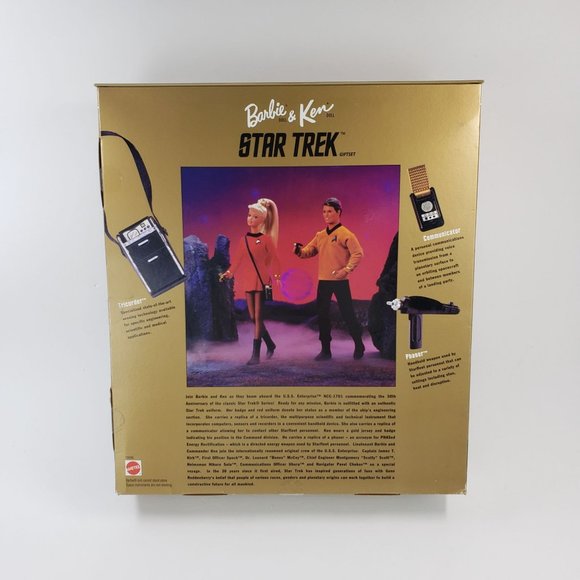 Vintage Star Trek Barbie & Ken doll 30th Anniversary Gift Set 1996 NIB Unopened - Picture 2 of 6